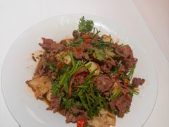 香菜摔打鲜牛肉-桂满陇·江南茶餐厅·蟹黄小笼汤包(中山公园店)