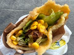 -小红车炸蛋葱油饼