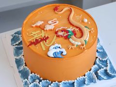 -咖咖熊蛋糕定制·英国蓝风车动物性淡奶油