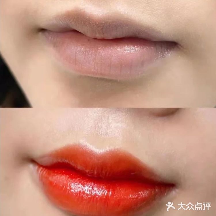 纹唇前后对比🆚，[糖果]太爱了叭