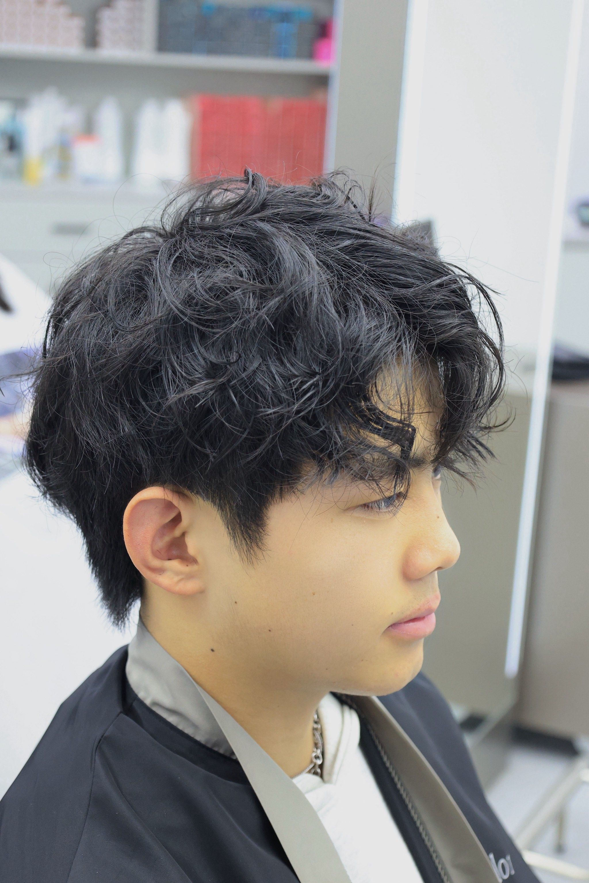 三七分束状纹理烫#男生卷发 #微分碎盖#微分碎盖