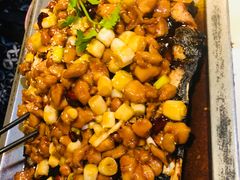 宫保鸡丁烤鱼（清江鱼/斤）-锦尚阁烤鱼•天津菜(宣武门胡同店)