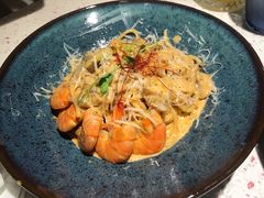 芝士蘑菇鲜虾意大利面-BE BRIGHT KITCHEN(正佳广场店)