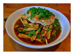 葱香松叶蟹煮秋茄-湖滨28中餐厅·西湖宴·杭州君悦酒店