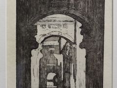 阴佳·版画《阳光下的里弄》-徐汇艺术馆