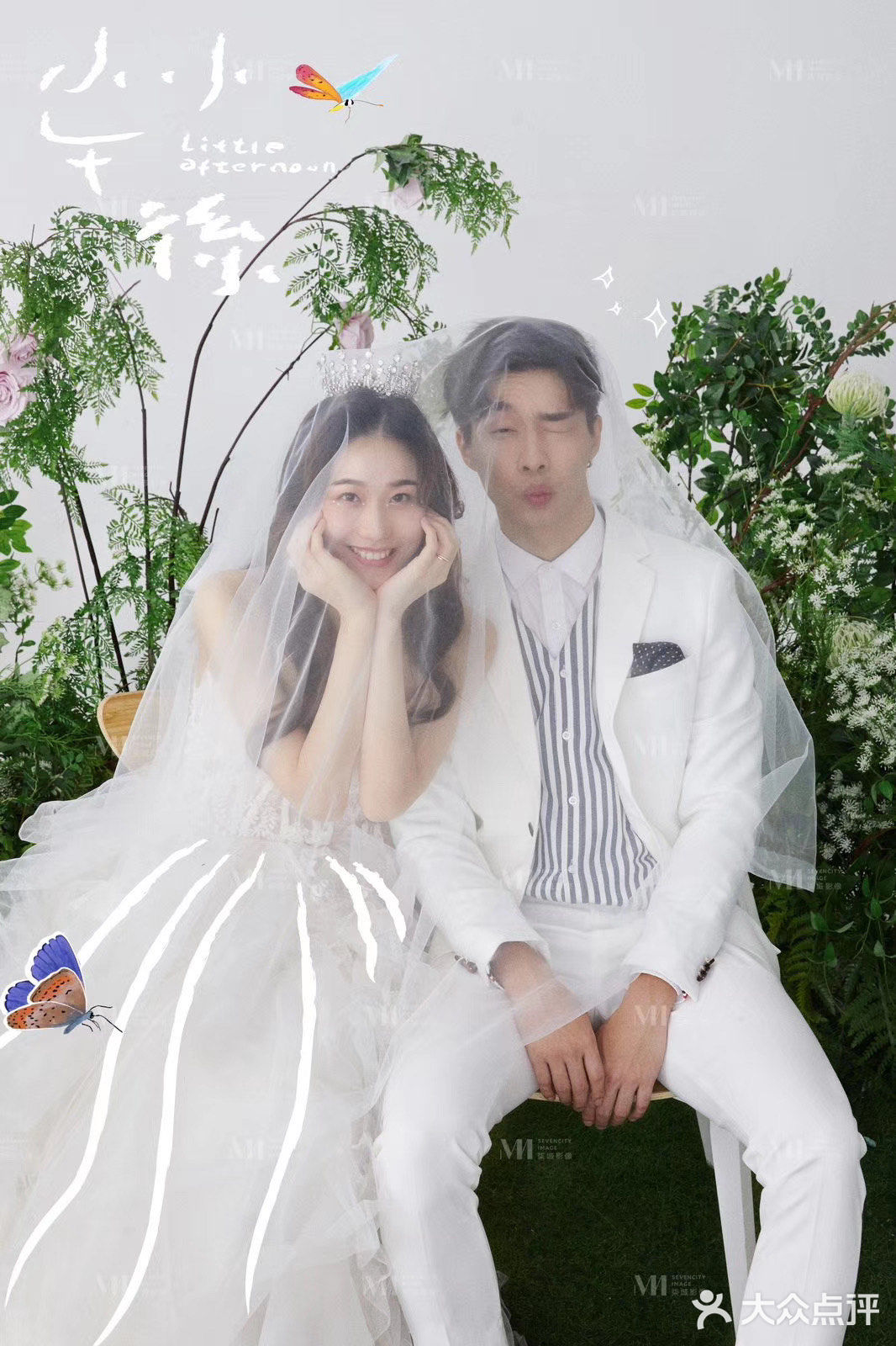 小清新绿植婚纱照浪漫来袭!