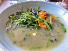 上汤皮蛋茼蒿杆-渔娘渔家丹东海鲜(东直门店)