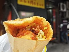 -小红车炸蛋葱油饼