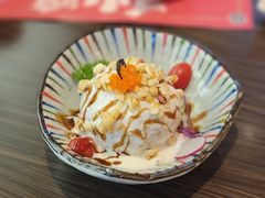 温泉蛋爆浆土豆泥-仙隐小鹿中华料理(南宁万象城店)
