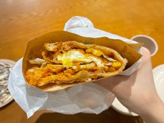 -小红车炸蛋葱油饼