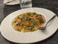 深海红魔虾配秋日酥梨-LESCEDARS Brasserie Bistro香柏树