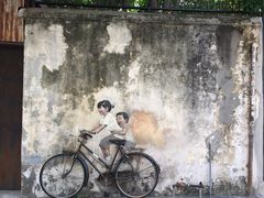 著名的壁画-槟城街头艺术街区