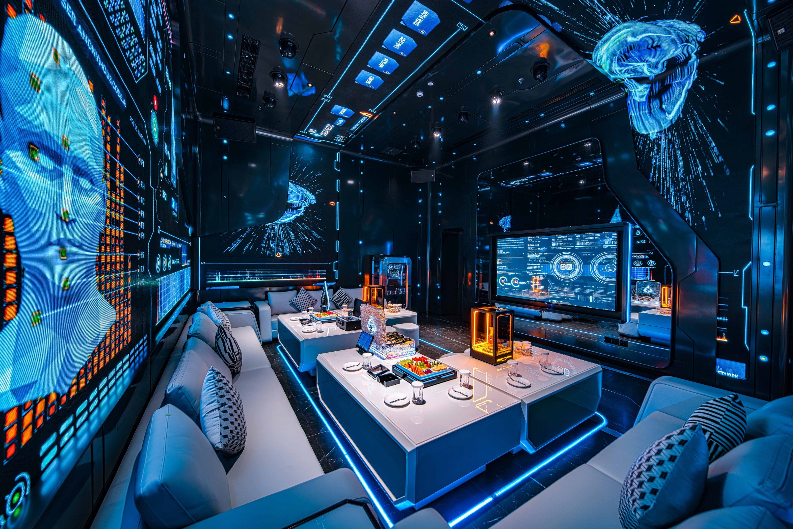 科技感碰撞出高级感
时尚的装饰比五星级酒店还要豪华

ktv包厢