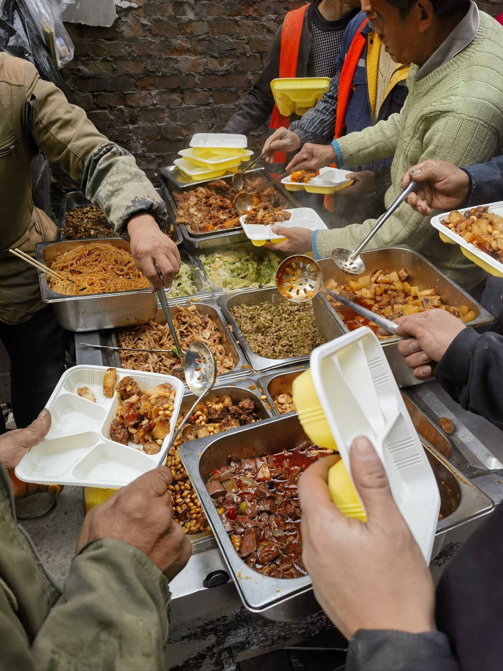 快餐摊位照片图片