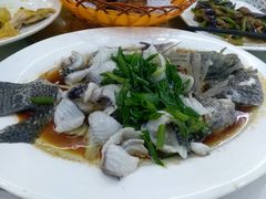 葱油淋花斑-渔鸽皇酒楼(鸿大广场店)