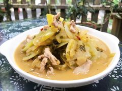 青番茄炒肉片-国生茶庄·地道农家菜团建活动