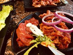 经典肥瘦拼盘-啊美丽炭火烤肉(滑翔一店)