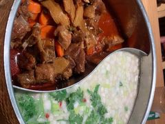 清炖红焖羊肉锅双拼-福宝漠北·专注牛羊肉19年·西北菜(双湖林语店)