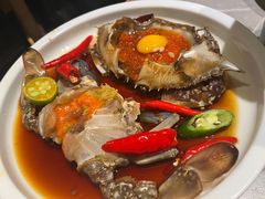 草家招牌酱油蟹-草家酱蟹炭火烤肉店(珲春南路一店)