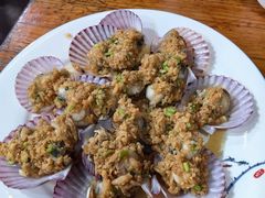 油泼扇贝-天伦海鲜·老味道·青岛菜(栈桥天主教堂店)