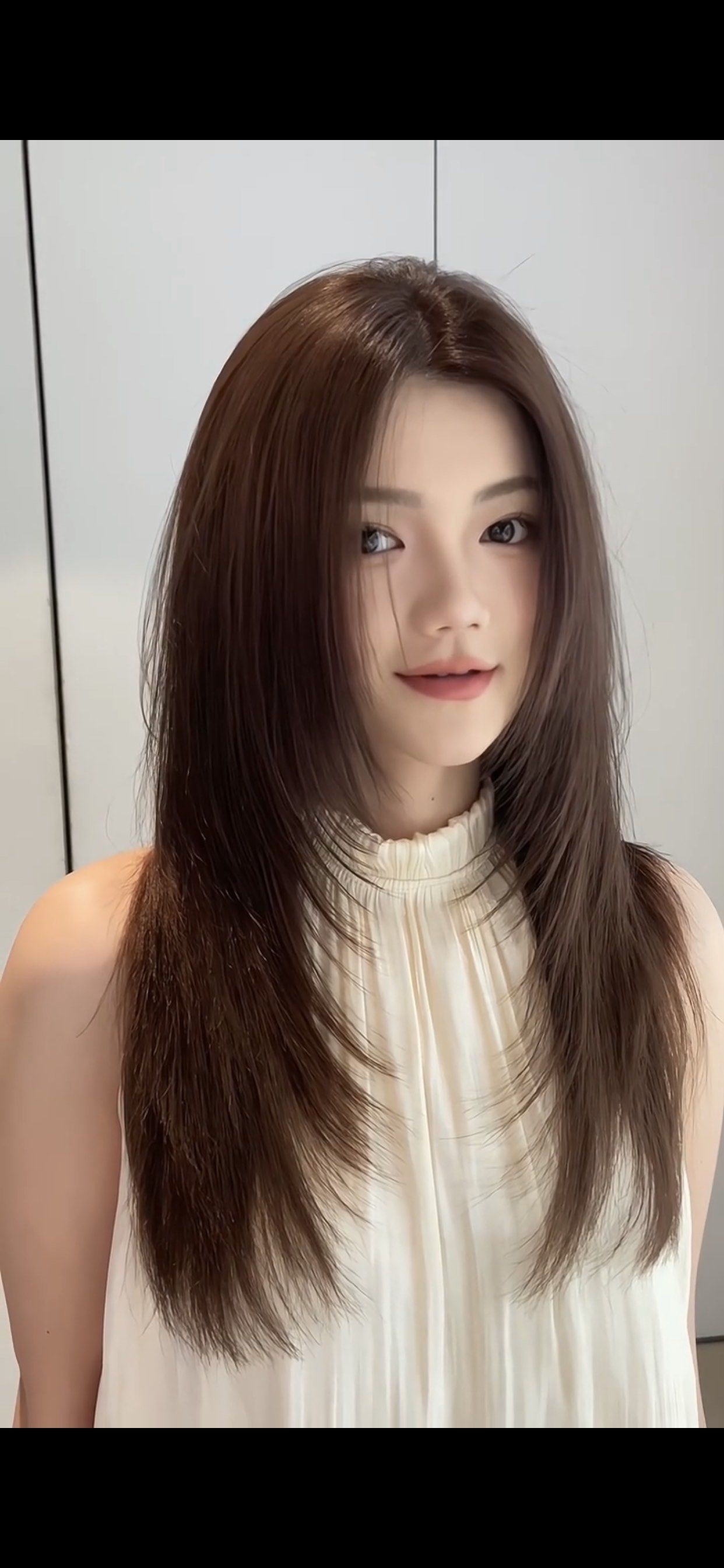 女生中长发发型 #附近哪里做头发好