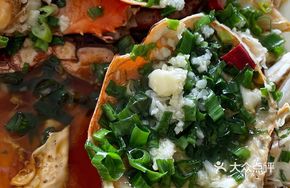 Blue Crab with Rice Cake