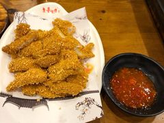 油炸鱼柳-老东镇啤酒屋海鲜加工·蒸汽海鲜·海鲜烧烤(台东店)