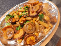 铁板九层塔鲜菇-莲华素食府