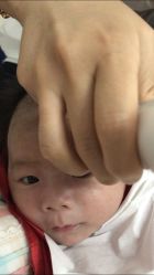点击看大图 -慧婴轩婴儿理胎发胎毛笔胎毛画手足印(通州店)