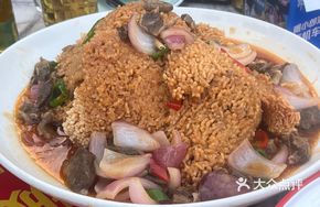 Beef Brisket with Crispy Rice Cake