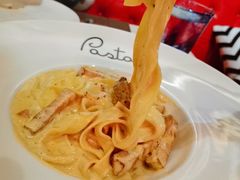 培根蛋汁白酱宽意面-BONAZZA 意大利餐厅