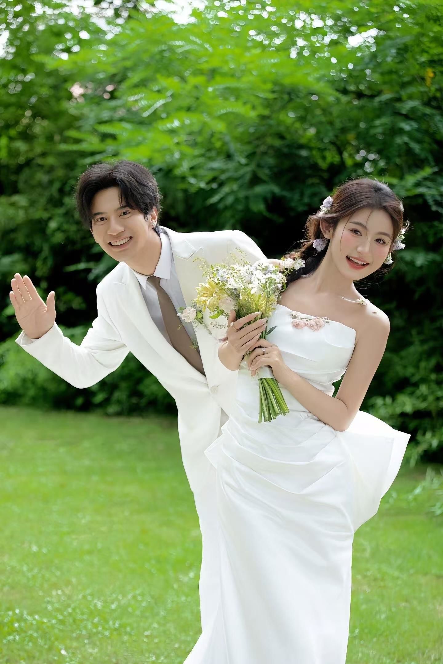 小清新森系婚纱照