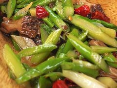 牛肝菌炒芦笋-胖子菜馆(花园餐厅店)