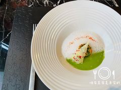 香煎扇贝配意式炖饭及龙虾奶沫-L'ATELIER de Joel Robuchon(外滩18号店)