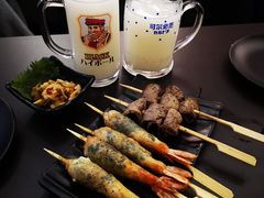 苏叶烤鸡皮虾-鸟串烧Yakitori
