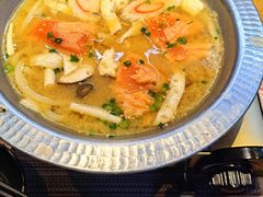 三文鱼菌菇味噌乌冬面-田野日本料理(仙霞路店)