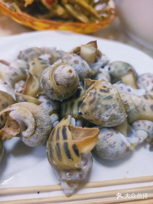 记忠海鲜白灼花螺图片