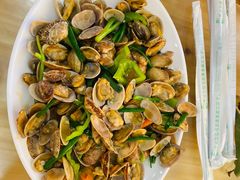 姜葱炒花甲-七鲜渔港美食餐厅(巽寮湾海景店)
