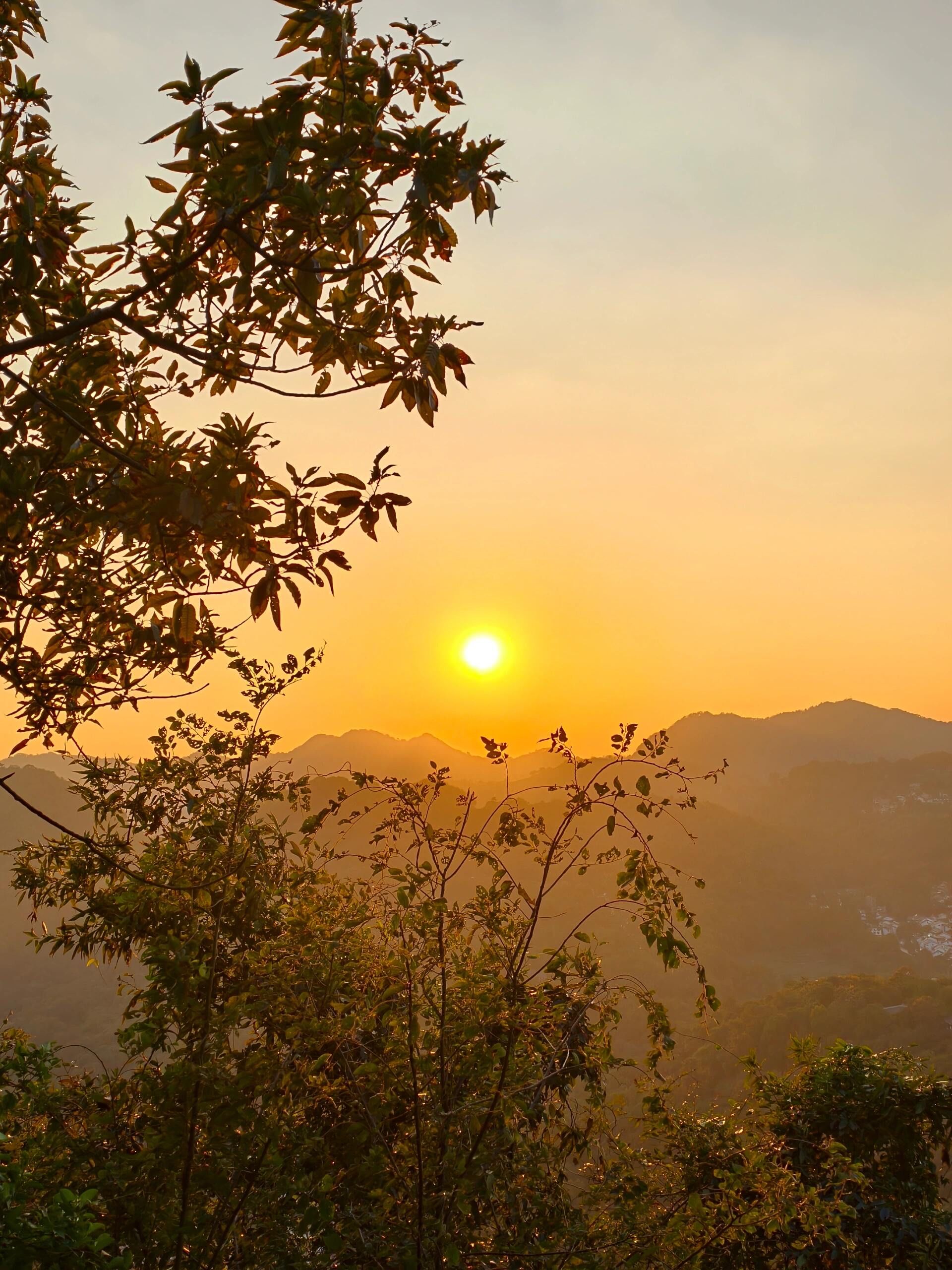 九曜山落日,天气不错,风景也好‼️