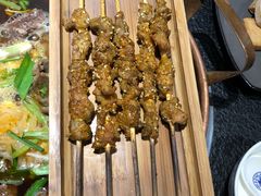 烤竹签羊肉串-羊肉街口老银川滩羊涮肉馆