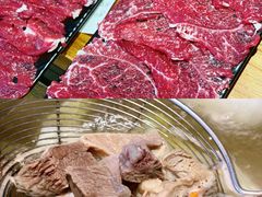 锅底自带的肉肉-潮味四季潮汕牛肉火锅(来凤街店)