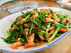 韭菜炒河虾-深圳柯记餐厅(大望店)