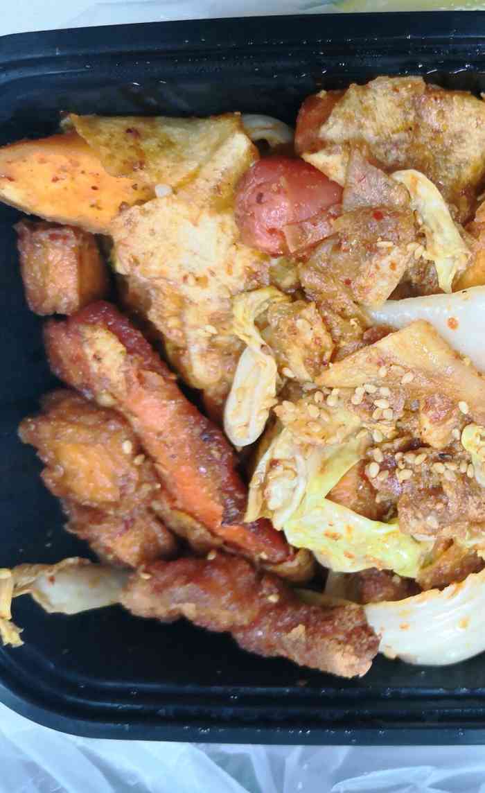 西神君炸串拌烧饼(第5档口-金中澳美食城店)-"刚开始拿到外卖的时候真