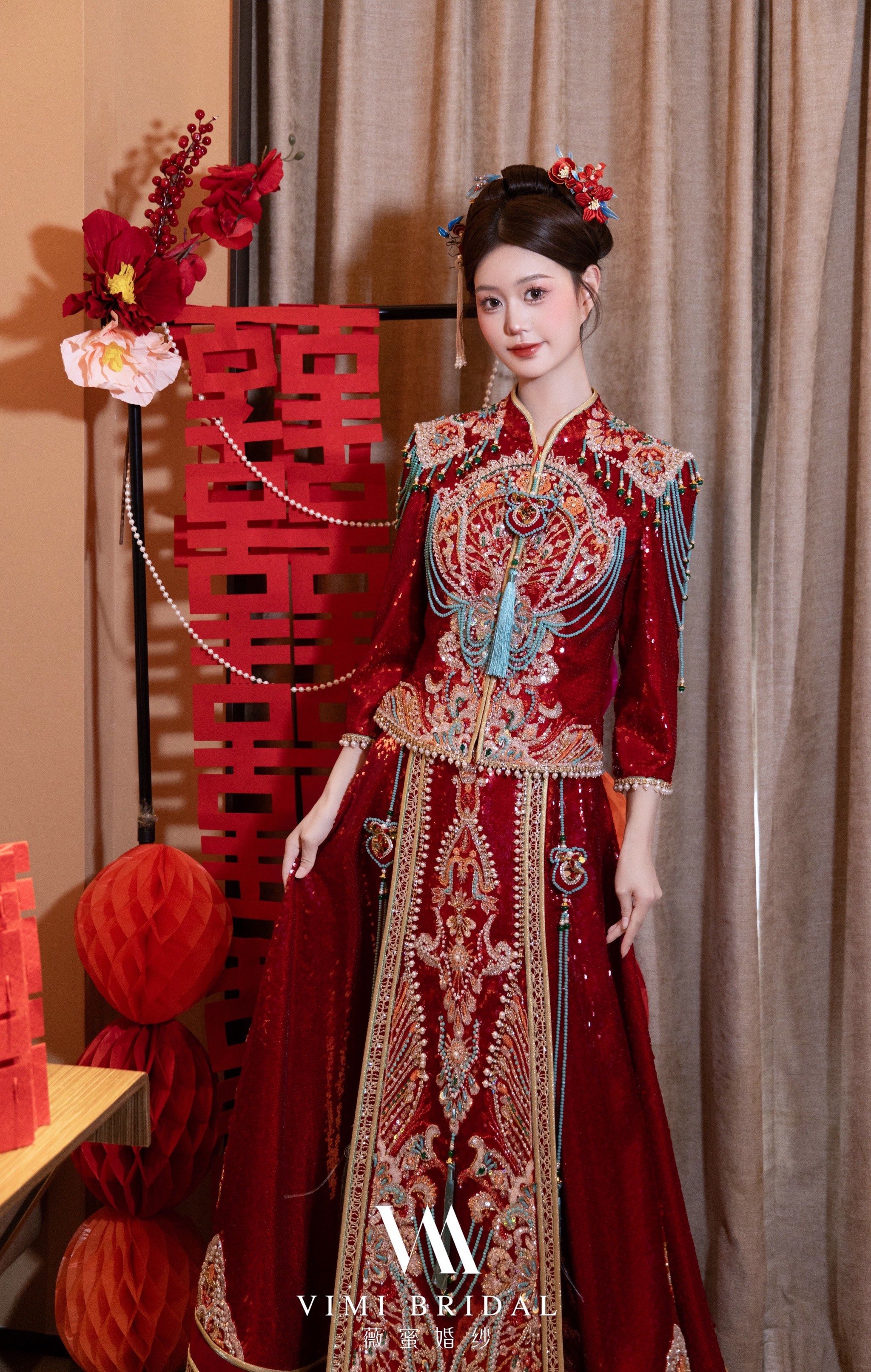 新娘红装甜如蜜