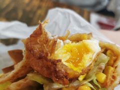 -小红车炸蛋葱油饼