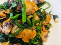 菠菜拌毛蛤蜊-味莊·青岛菜(云霄路店)