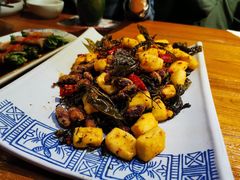 普洱茶炒包浆豆腐-云海肴·云南小炒·汽锅鸡(天津国金汇店)