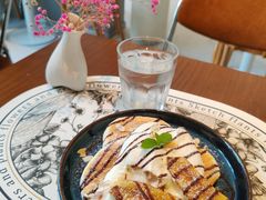 香蕉巧克力舒芙蕾松饼-Bai Meow法式西点咖啡