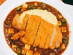 秋葵豆腐蛋包饭加猪排-CoCo壱番屋(久光百货店)
