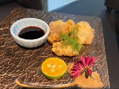 油淋花胶配黑醋-花潮料理艺食馆(SM新生活广场店)